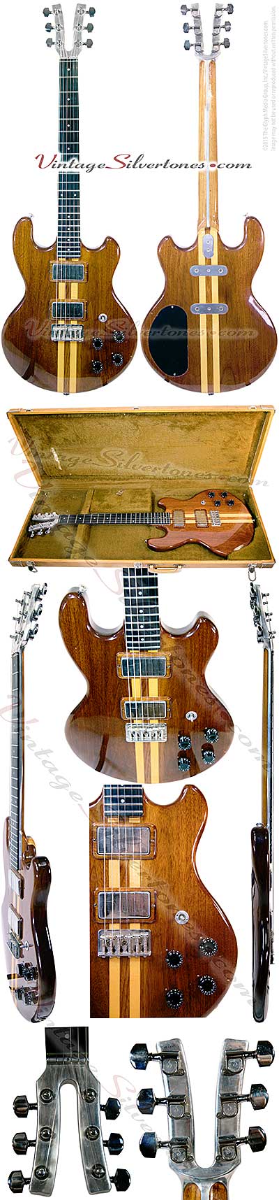 Kramer 450g-Neptune, NJ 2 pickup, electric guitar, 1978, natural finish, walnut and maple body, double cutaway